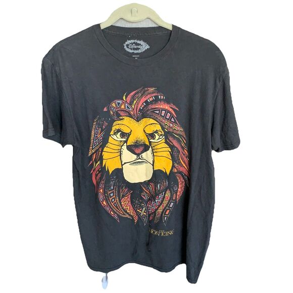 Disney Lion King Mufasa Graphic Print T-Shirt Unisex Short Sleeves Black Medium - Picture 6 of 11
